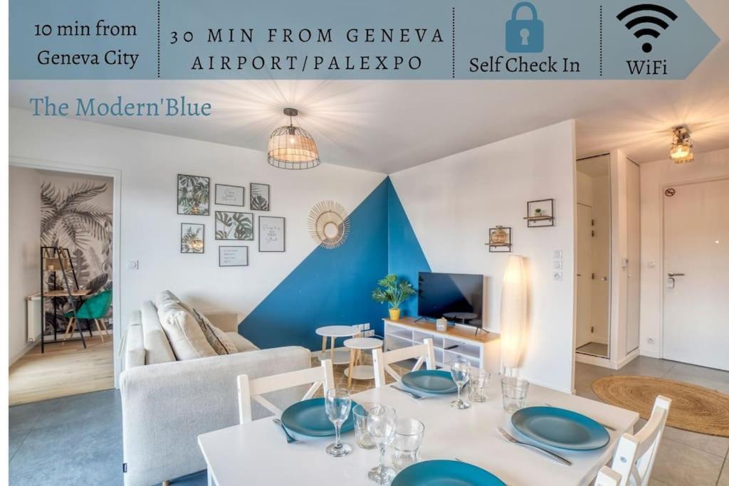 Апартаменты Modern'Blue - Gare Annemasse A 3Min-Geneve Acces Direct Экстерьер фото